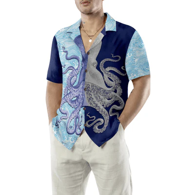 Octopus Hawaiian Shirt, Tropical Summer Octopus Hawaiian Shirt For Men - Perfect Gift For Husband, Boyfriend, Friend, Family - Image 5