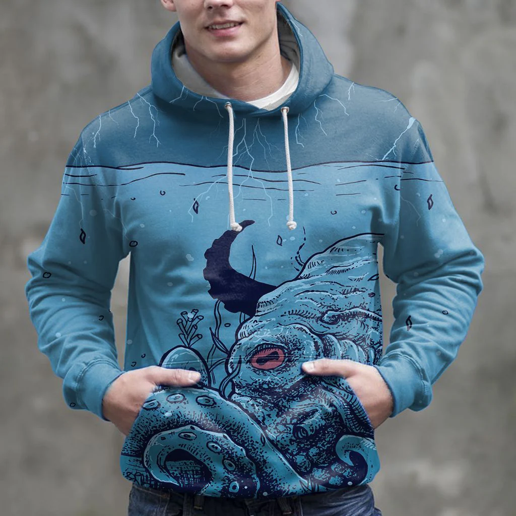 Octopus Underwater World Pullover Premium Hoodie, Perfect Outfit For Men And Women On Christmas New Year Autumn Winter