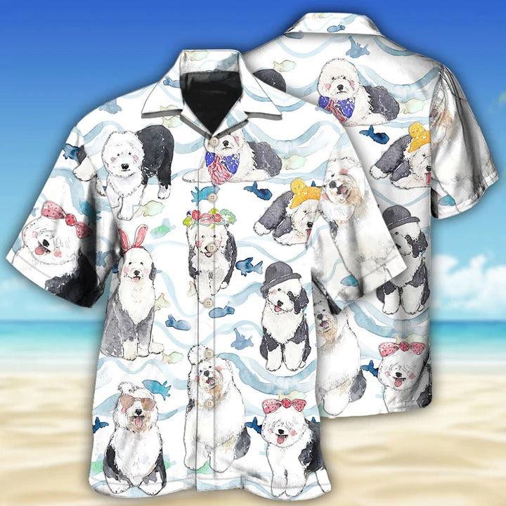 Old English Sheepdog Aloha Hawaii Shirt - Old English Sheepdog Dog So Cute Art Hawaiian Shirt For Summer - Perfect Gift For Dog Lovers, Friend, Family