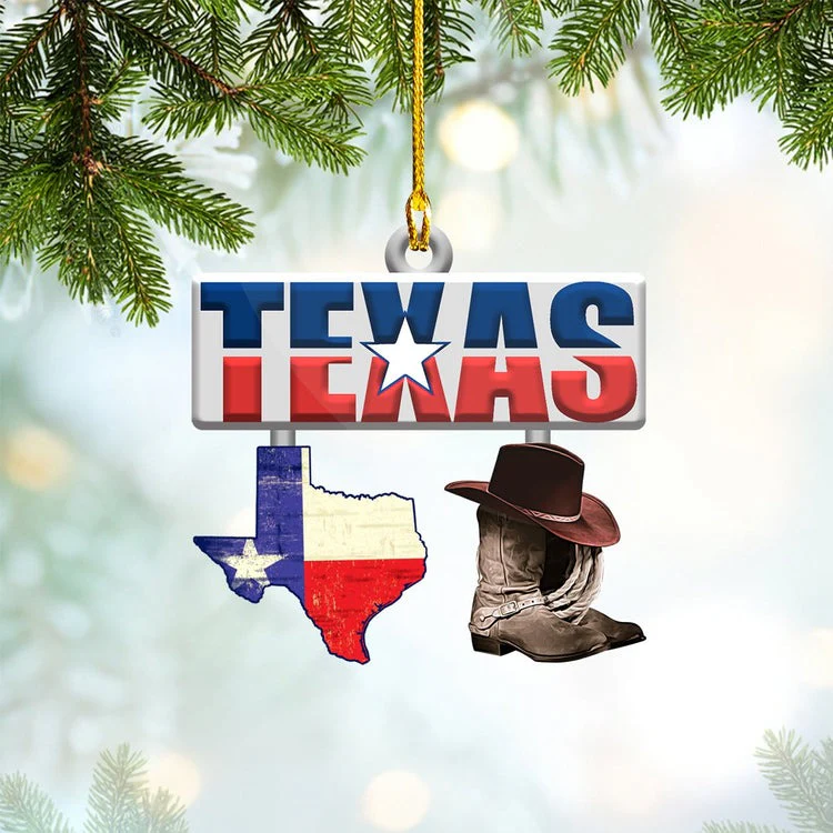 Ornament Texas State Custom Shaped Acrylic Ornament, Ornament Christmas - Image 2
