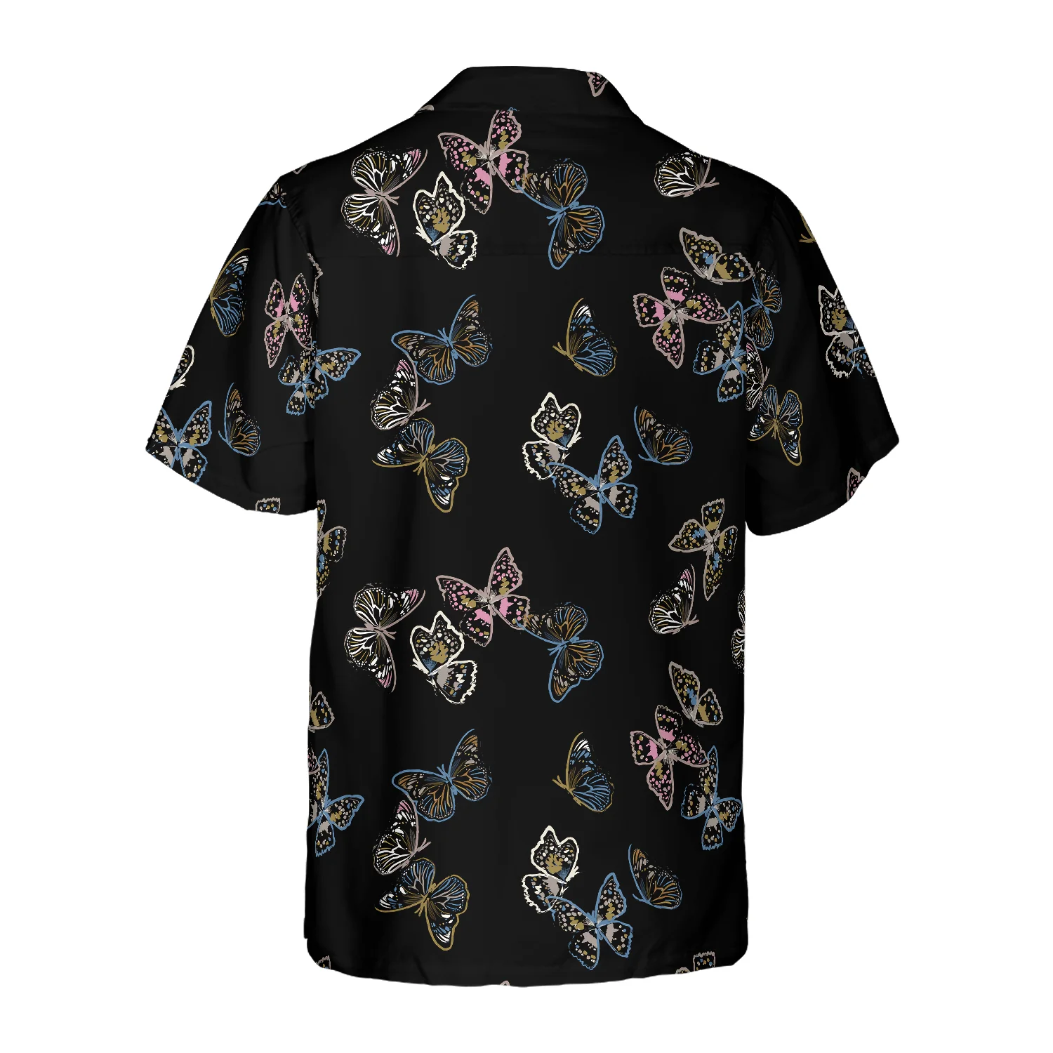 Paint Brush Butterflies Hawaiian Shirt, Colorful Summer Aloha Shirts For Men Women, Perfect Gift For Husband, Wife, Boyfriend, Friend - Image 2