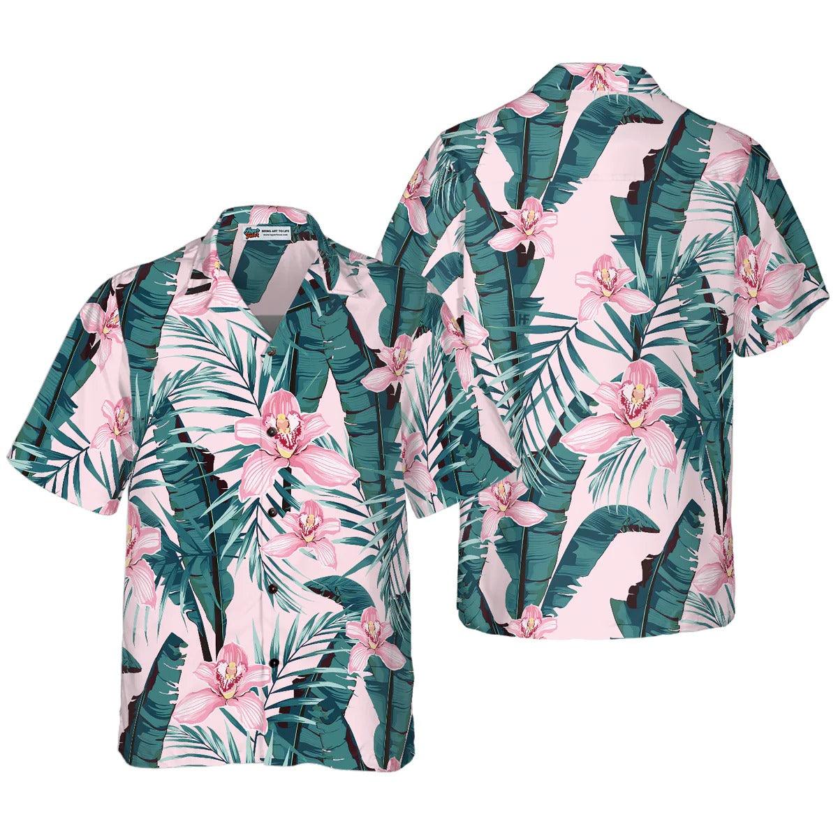 Palm Banana Leaf And Plants Hawaiian Shirt, Flower Hawaiian Shirt, Tropical Aloha Shirt For Men Women, Perfect Gift For Husband, Wife, Friend, Family
