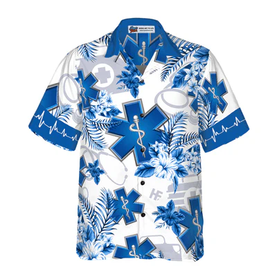 Paramedic Custom Name Hawaiian Shirt, Personalized Tropical Floral Shirt For Men - Perfect Gift For Paramedic, Husband, Boyfriend, Friend, Family - Image 2