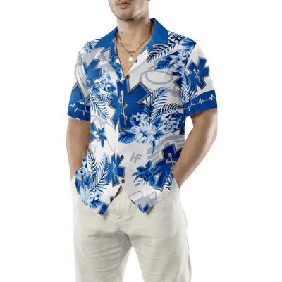 Paramedic Custom Name Hawaiian Shirt, Personalized Tropical Floral Shirt For Men - Perfect Gift For Paramedic, Husband, Boyfriend, Friend, Family - Image 5