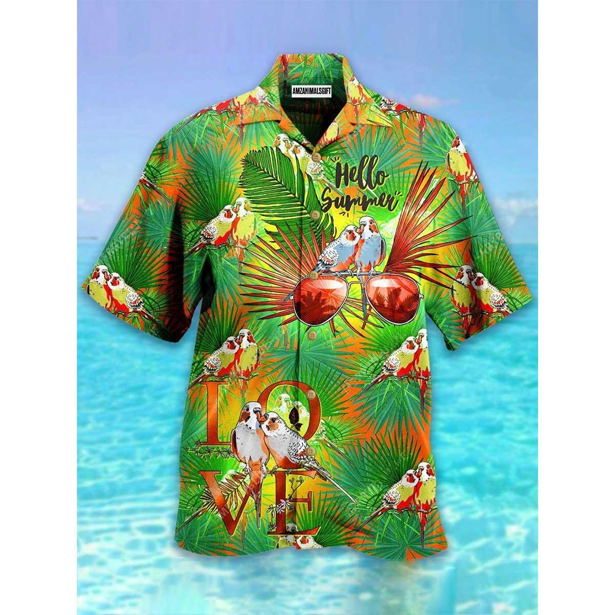 Parrot Aloha Hawaiian Shirt, Hello Summer Hawaiian Shirt, Parrot It’s 5 O’clock Somewhere Hawaiian Shirt For Men & Women, Parrot Lover