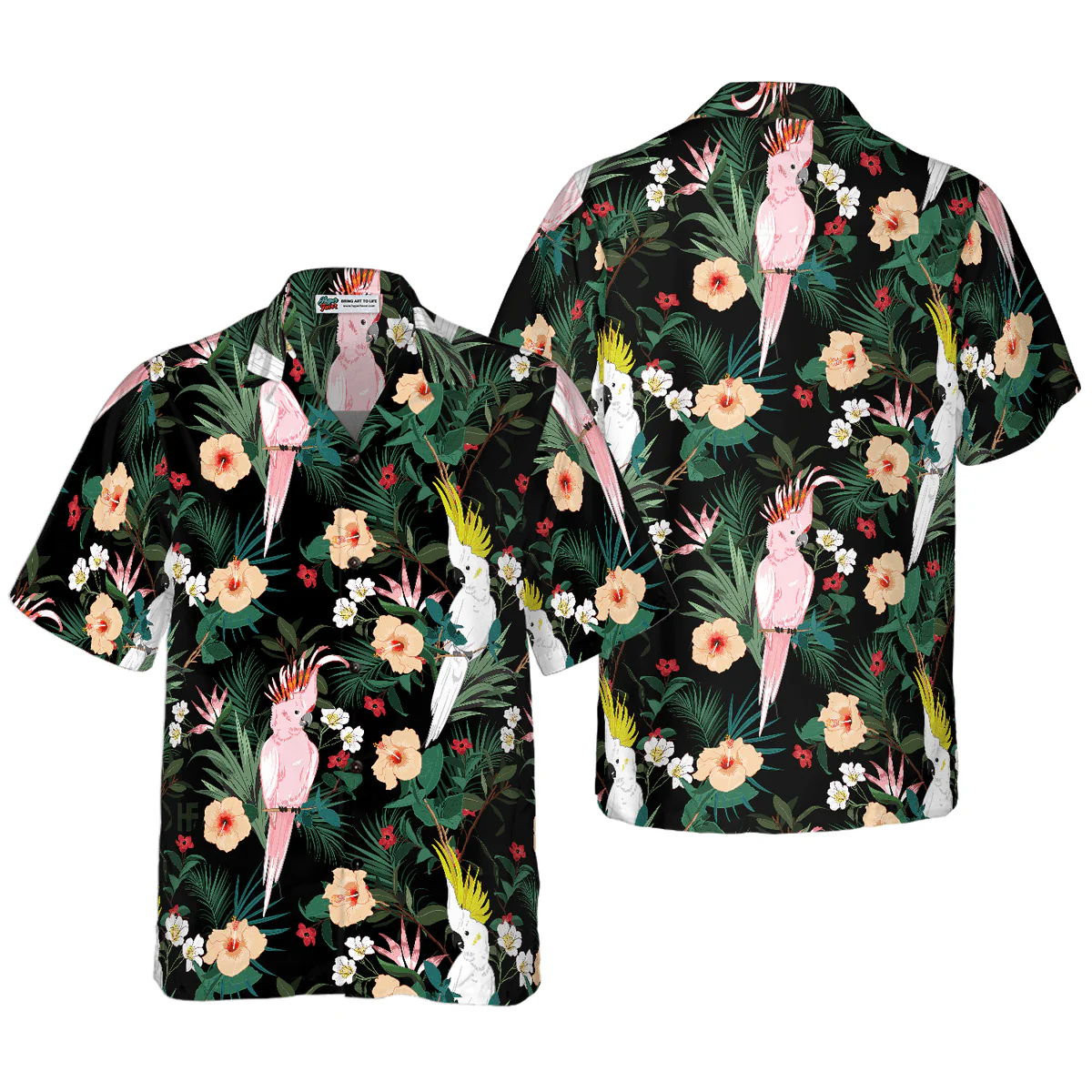 Parrot Hawaiian Shirt, Parrots In The Tropical Forest Aloha Shirt For Men - Perfect Gift For Husband, Boyfriend, Friend, Family