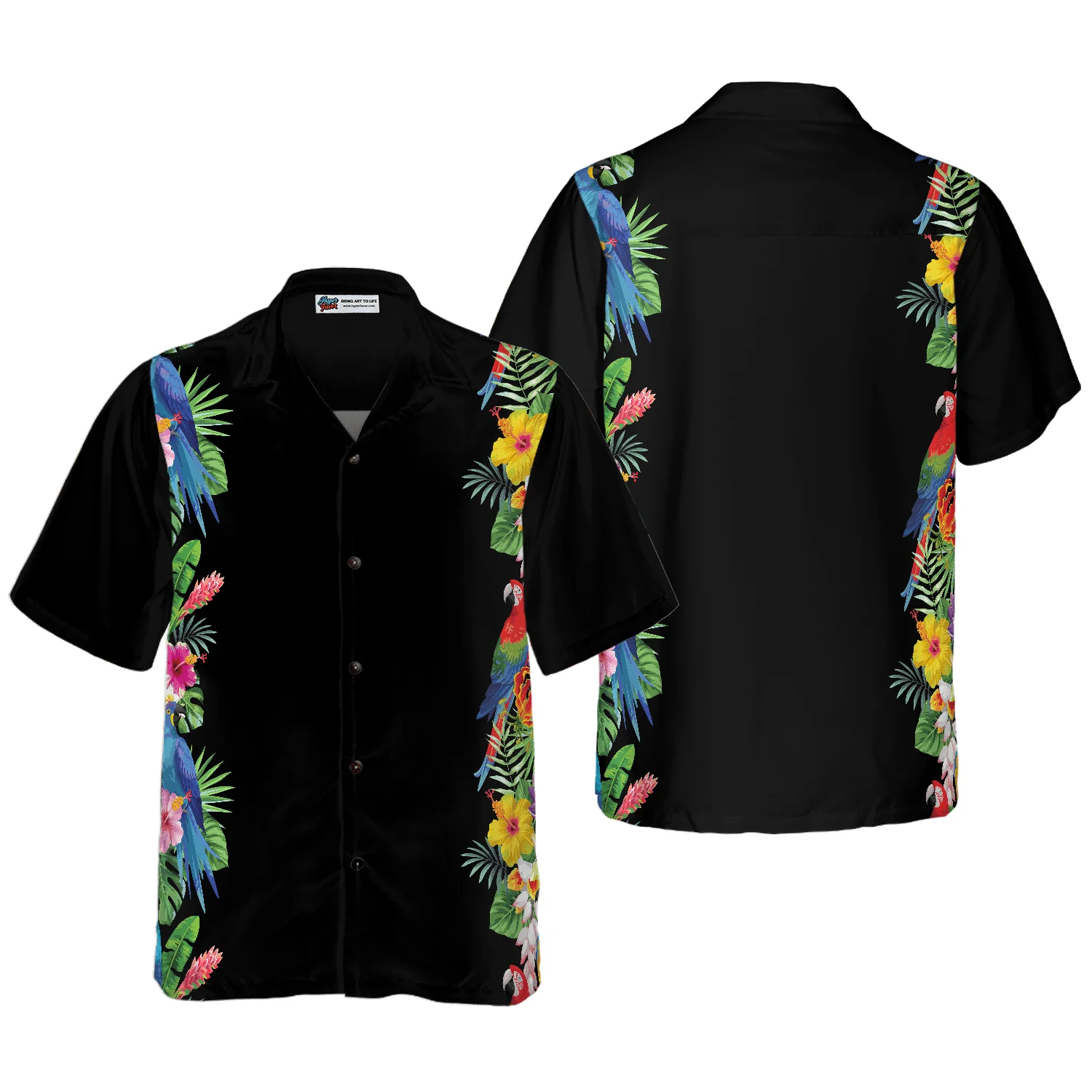 Parrot Party Hawaiian Shirt, Colorful Summer Aloha Shirts For Men Women, Perfect Gift For Husband, Wife, Boyfriend, Friend