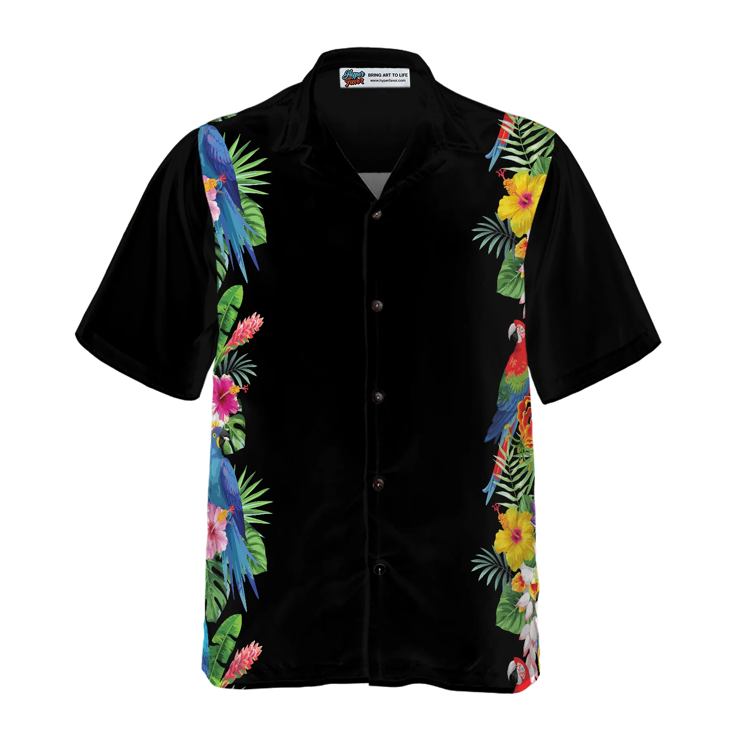 Parrot Party Hawaiian Shirt, Colorful Summer Aloha Shirts For Men Women, Perfect Gift For Husband, Wife, Boyfriend, Friend - Image 3