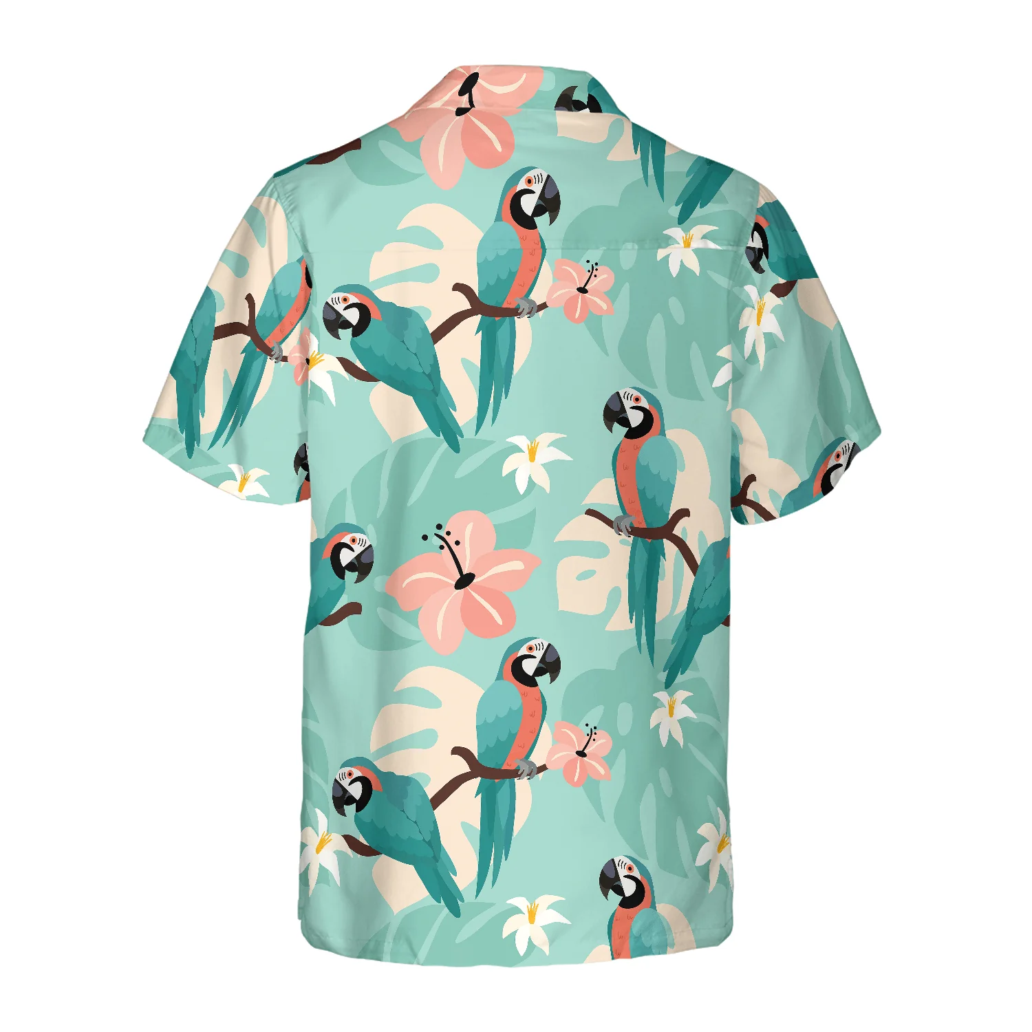 Parrots Hawaiian Shirt, Trendy Parrots And Tropical Leaves Hawaiian Shirt, Colorful Summer Aloha Shirts For Men Women, Gift For Husband, Wife, Friend - Image 2