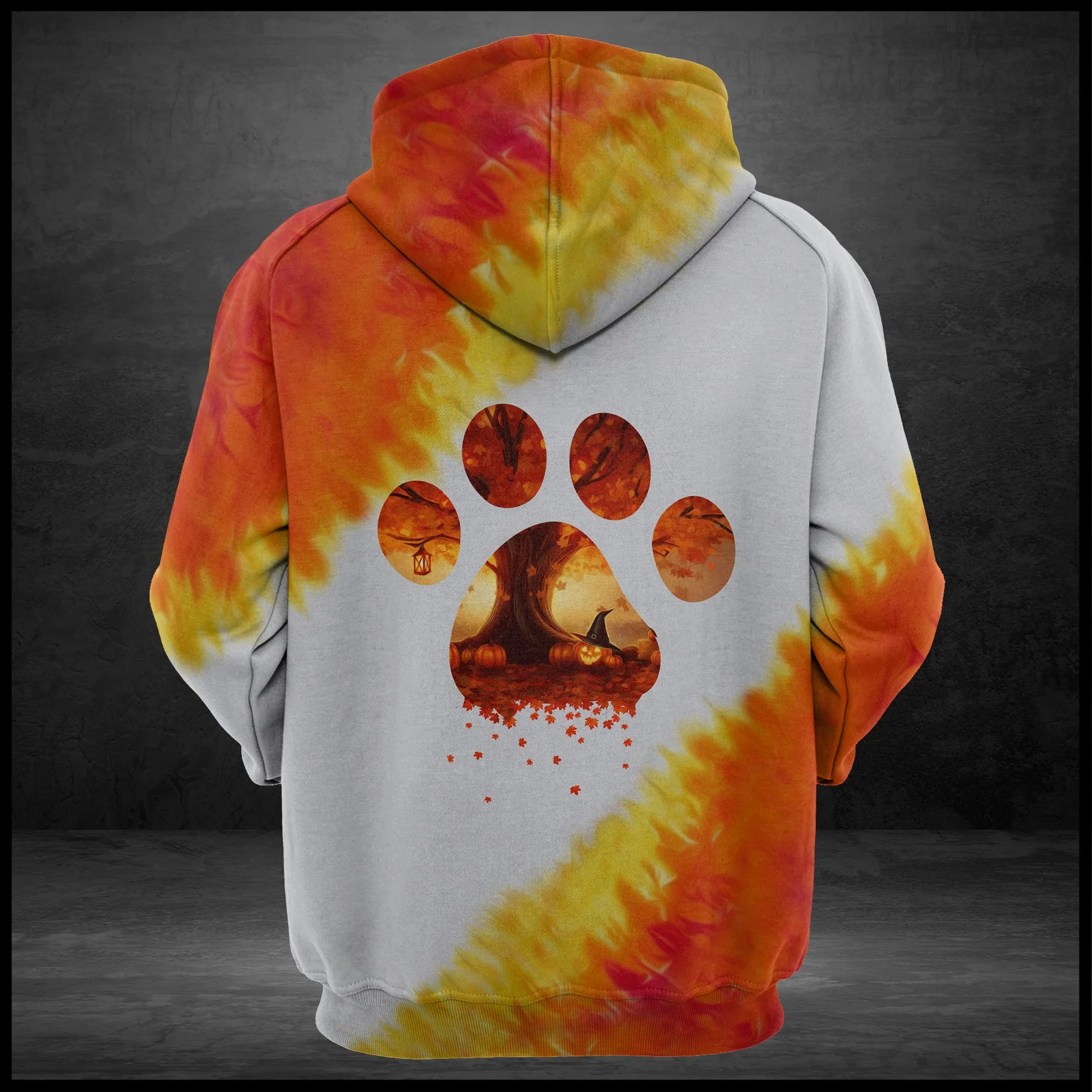 Paw Autumn Leaf Pullover Premium Hoodie, Perfect Outfit For Men And Women On Christmas New Year Autumn Winter - Image 3