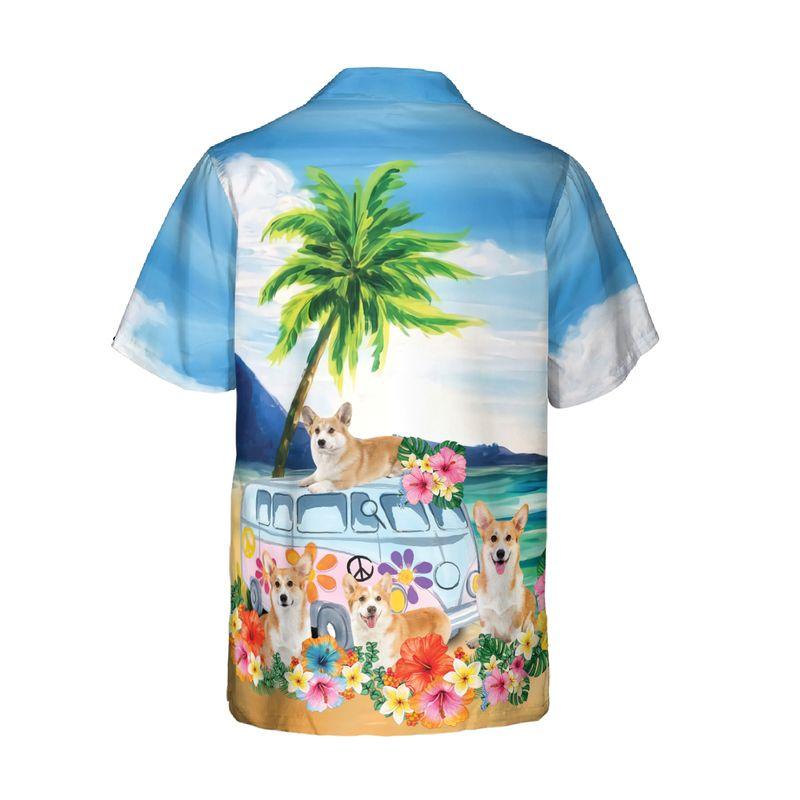 Pembroke Welsh Corgi Aloha Hawaiian Shirts For Summer, Cute Corgi Dog Tropical Floral Hawaiian Set For Men Women, Gift For Dog Lovers, Dog Mom Dad - Image 5