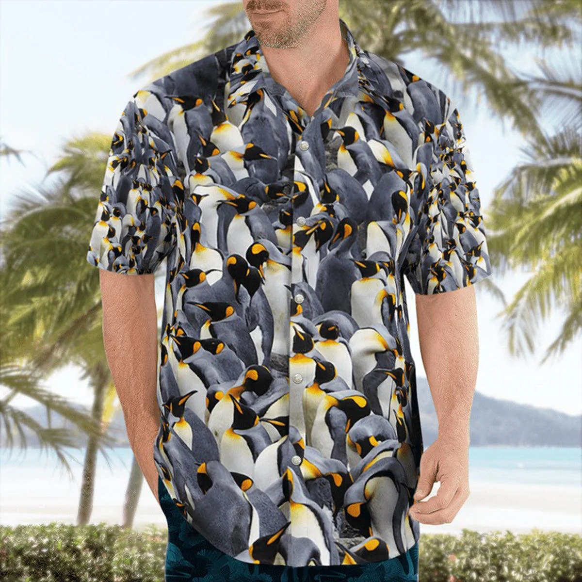 Penguin Aloha Hawaiian Shirt, Penguin Aloha Hawaiian Shirt For Summer, Penguin Aloha Shirt- Perfect Gift For Men, Women, Penguin Lover, Friend, Family - Image 4