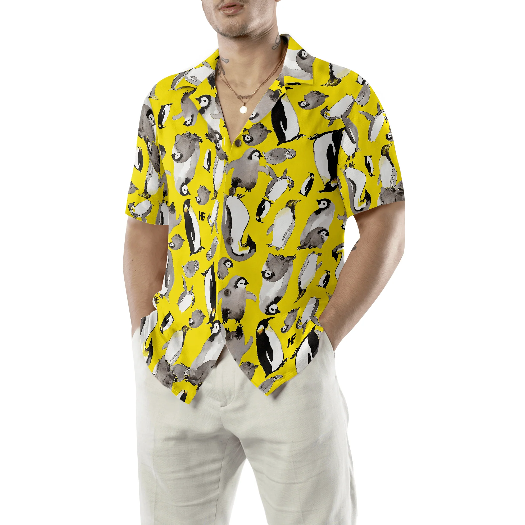 Penguin Family Hawaiian Shirt, Colorful Summer Aloha Shirts For Men Women, Perfect Gift For Husband, Wife, Boyfriend, Friend - Image 5