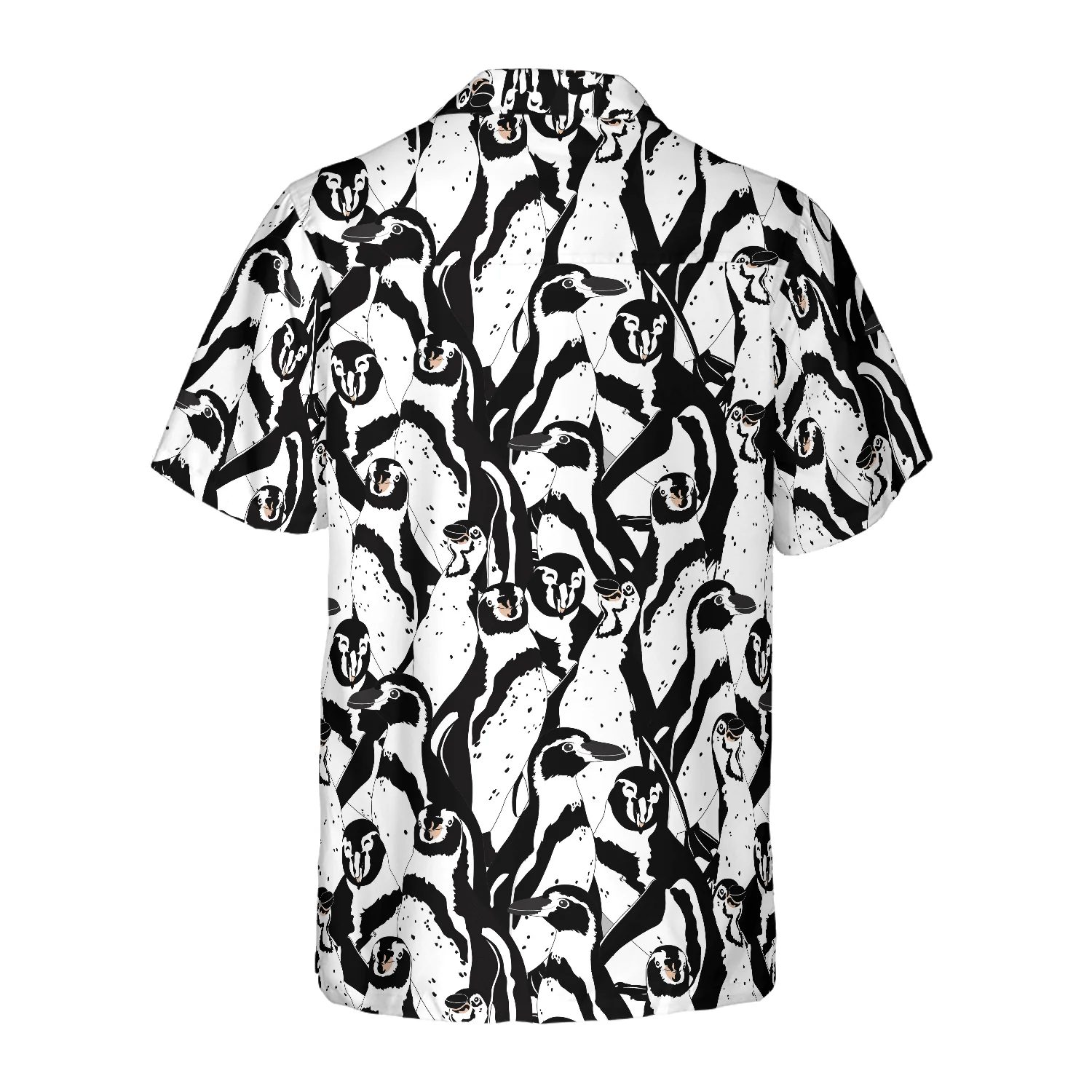 Penguin Hawaiian Shirt, Black And White Penguin Hawaiian Shirt, Black White Summer Aloha Shirts For Men Women, Gift For Husband, Wife, Boyfriend, Friend - Image 2