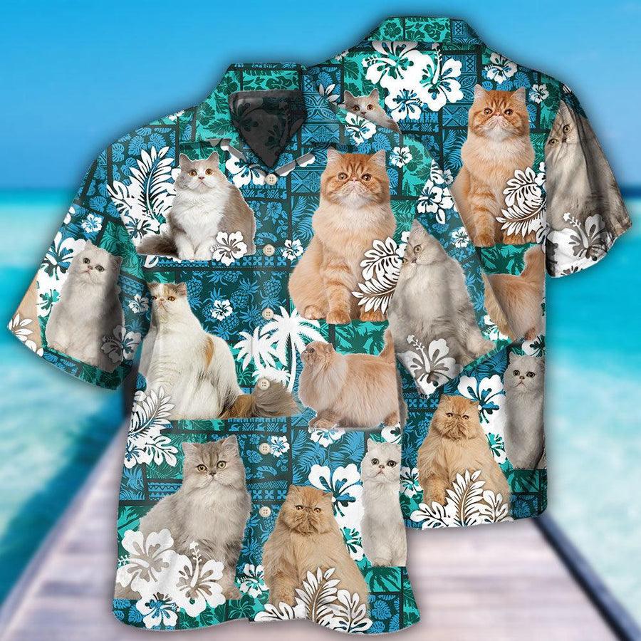 Persian Cat Hawaiian Shirt For Summer, Cat Tropical Style, Best Colorful Cool Cat Hawaiian Shirts Outfit For Men Women, Friend, Team, Cat Lovers - Image 2