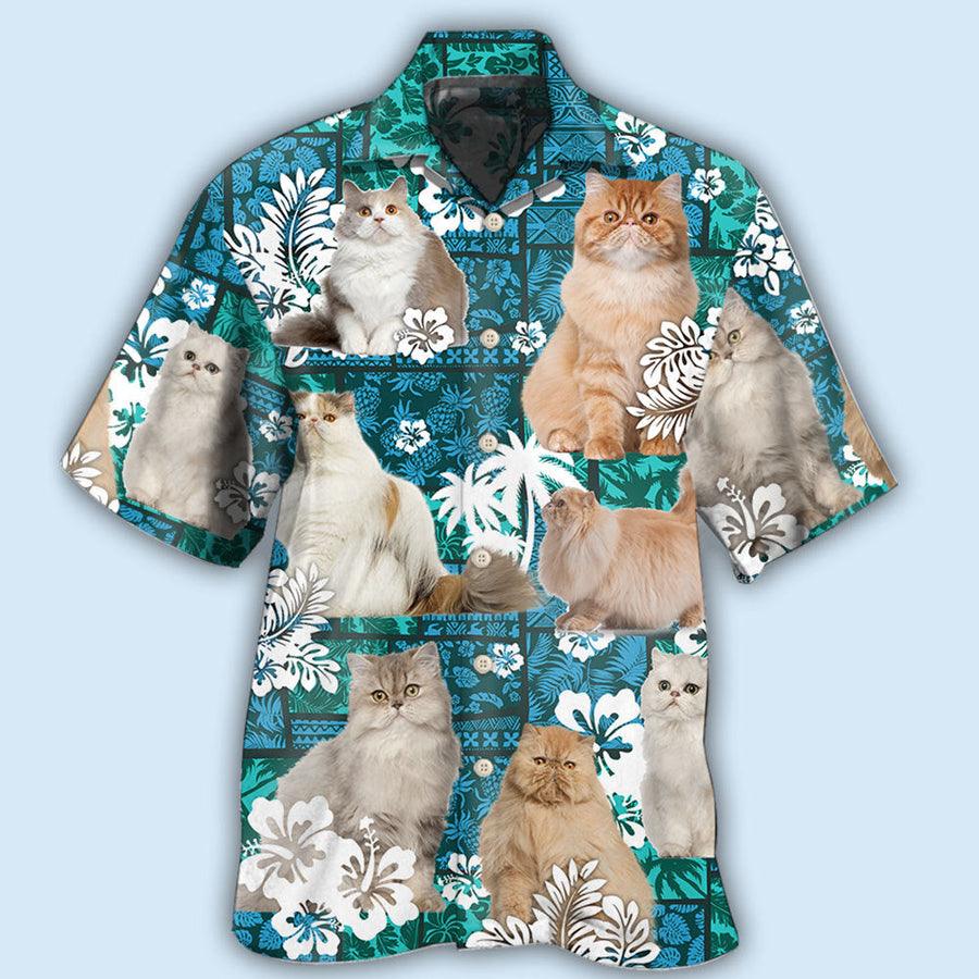 Persian Cat Hawaiian Shirt For Summer, Cat Tropical Style, Best Colorful Cool Cat Hawaiian Shirts Outfit For Men Women, Friend, Team, Cat Lovers - Image 3