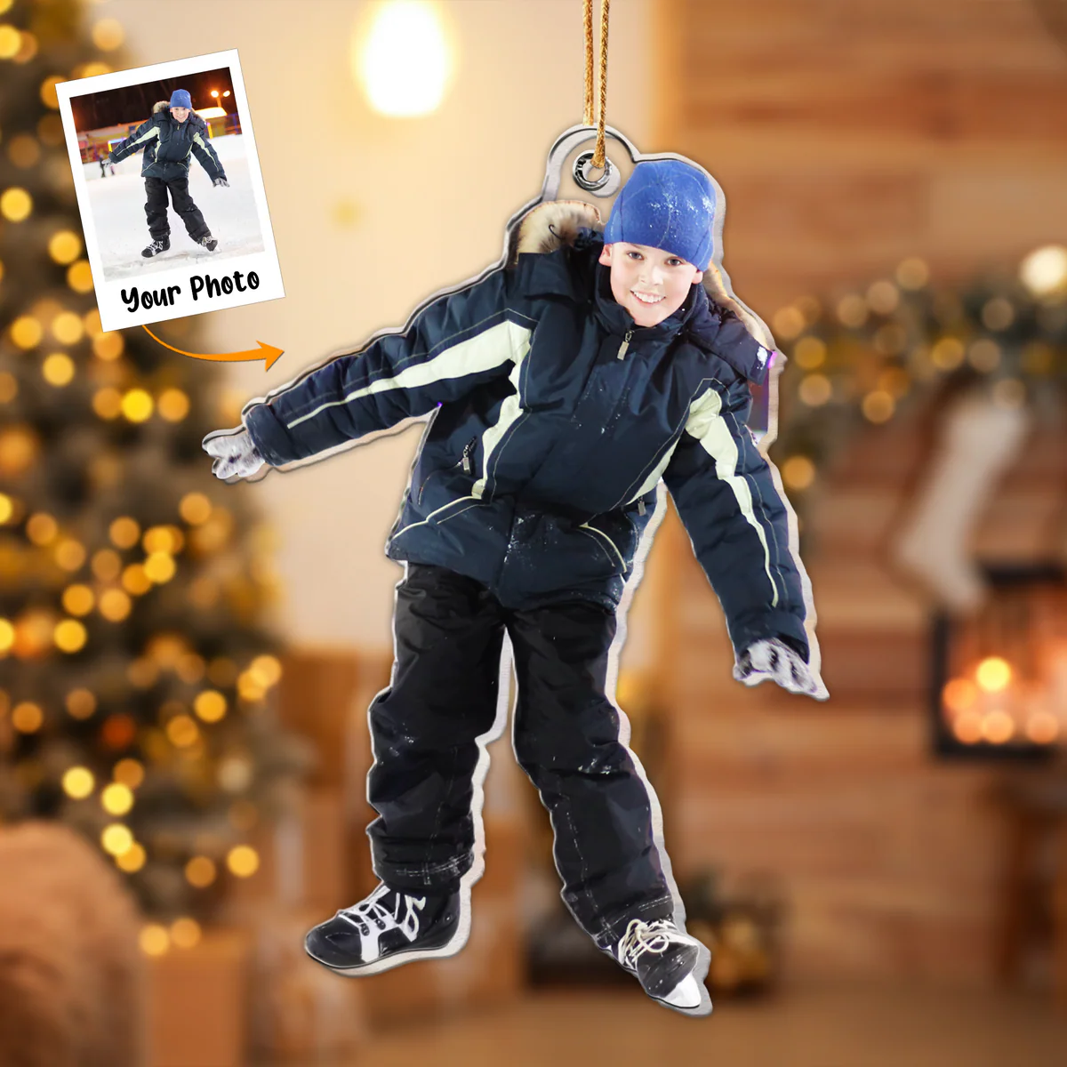 Personalized Acrylic Son Photo Ornament, Custom Your Son Photo Acrylic Ornament For Christmas, Perfect Gift For Son, Family, Christmas - Image 2