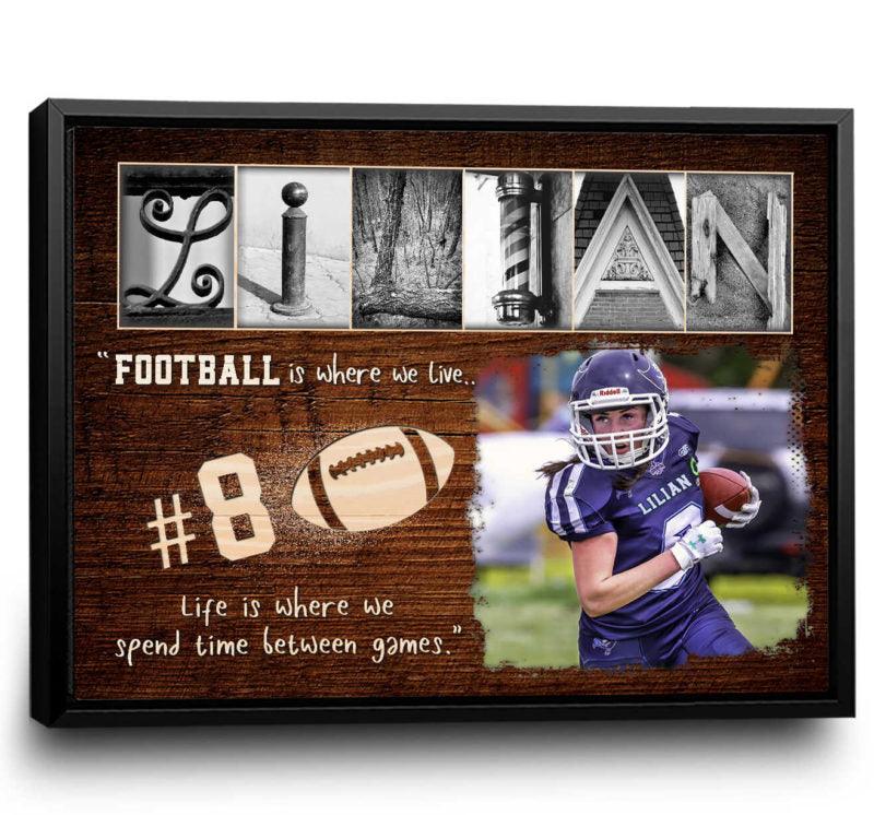 Personalized American Football Landscape Canvas - I Never Dreamed I Would Be A Super Cool Football Player Canvas For Friend, Family, Football Lover - Image 3