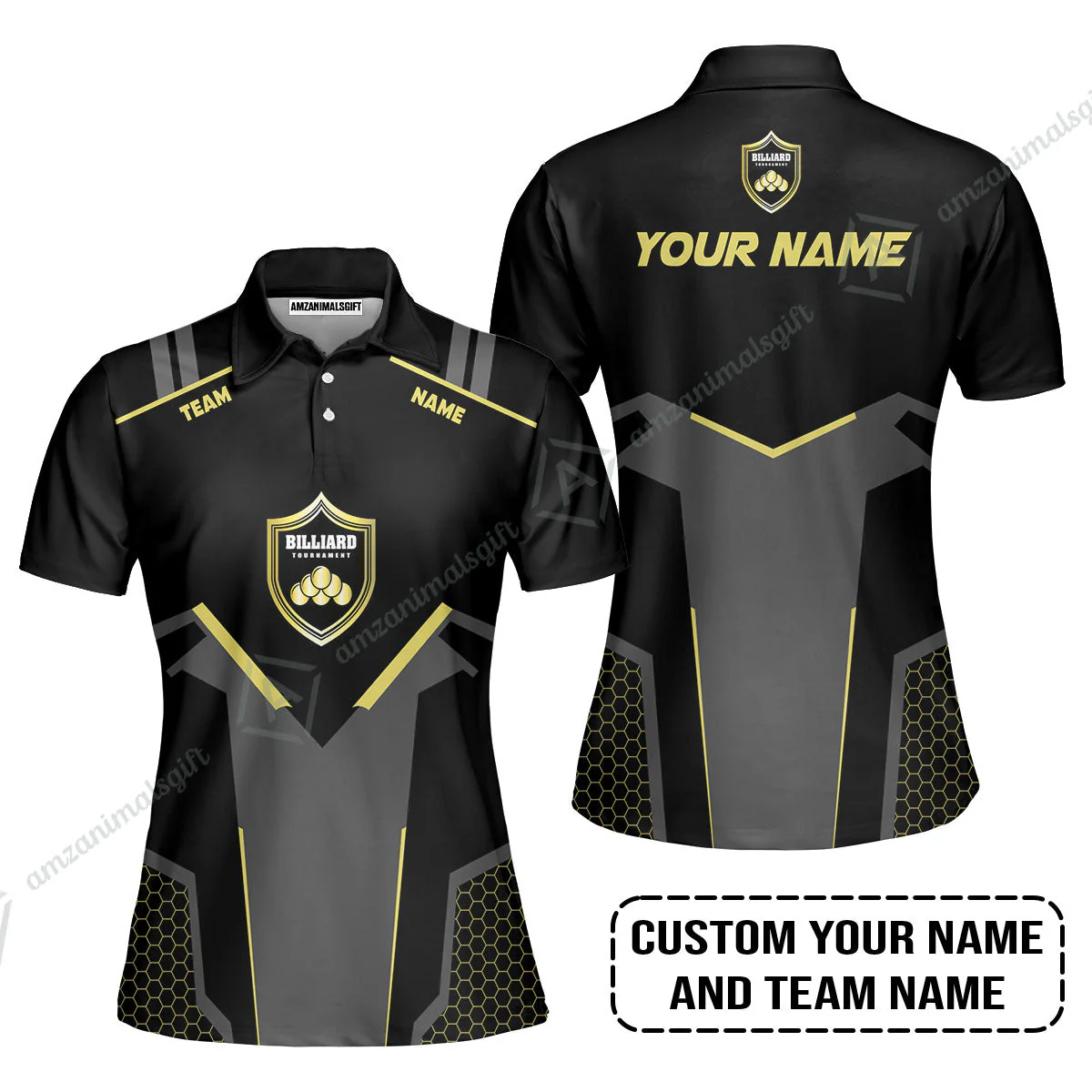 Personalized Billiards Hoodie, Golden Team Billiards Team Custom Shirt For Men Hoodie - Image 6