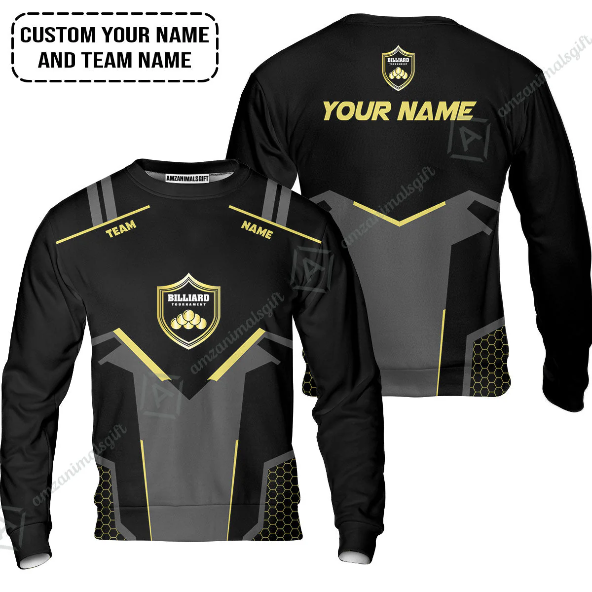 Personalized Billiards Women Polo Shirt, Golden Team Billiards Team Custom Women Polo Shirt - Image 3