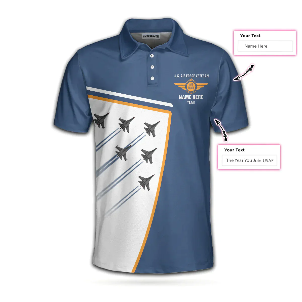 Personalized Blue Air Force Veteran Men Polo Shirt, Less Than 1% Of Americans Have Ever Seen The Sunset From USAF Aircraft Custom Shirt For Male - Image 2