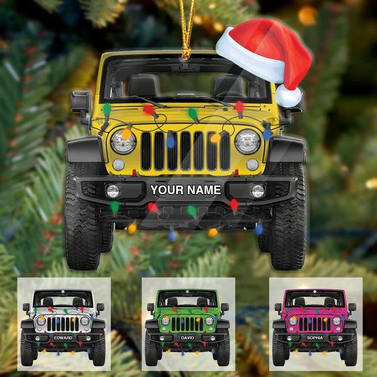 Personalized Car Lovers Christmas Acrylic Ornament, Xmas Tree Decor - Best Gift For Car Lovers, Christmas - Image 2