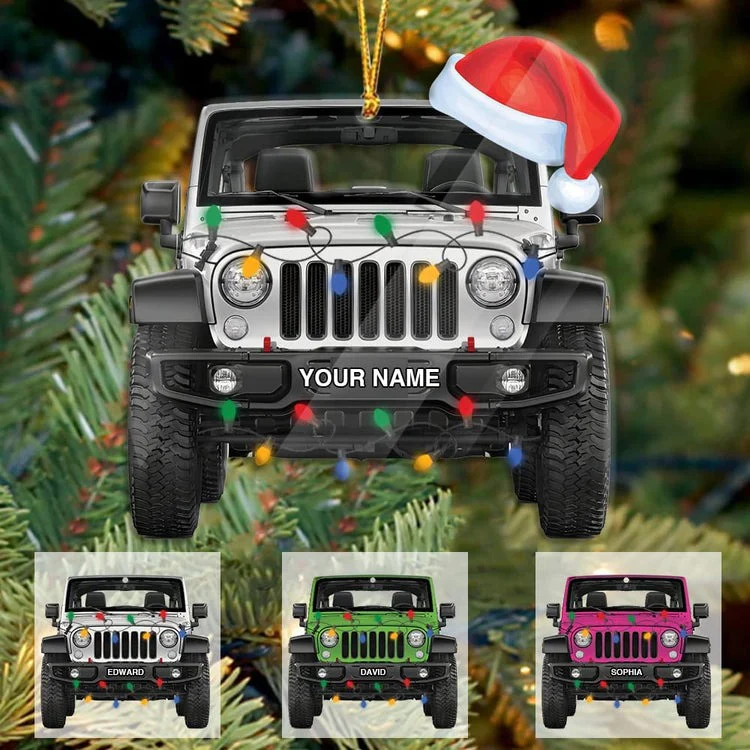 Personalized Car Lovers Christmas Acrylic Ornament, Xmas Tree Decor - Best Gift For Car Lovers, Christmas - Image 3