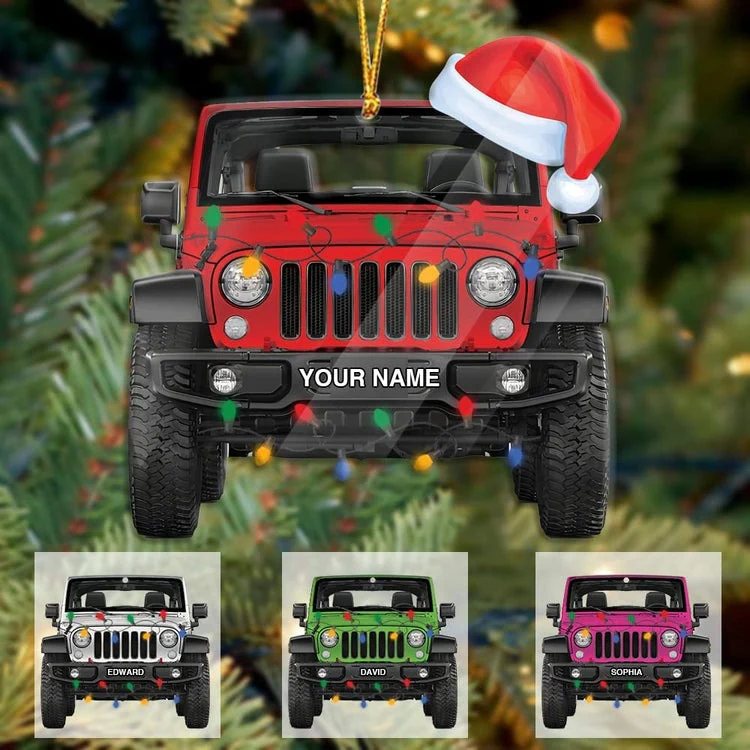 Personalized Car Lovers Christmas Acrylic Ornament, Xmas Tree Decor - Best Gift For Car Lovers, Christmas - Image 4