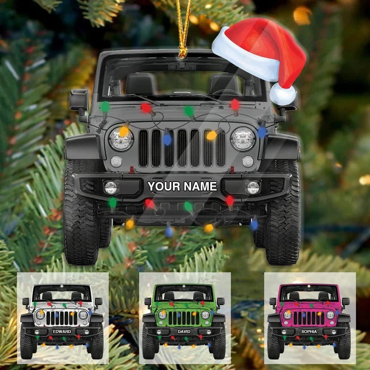 Personalized Car Lovers Christmas Acrylic Ornament, Xmas Tree Decor - Best Gift For Car Lovers, Christmas - Image 5