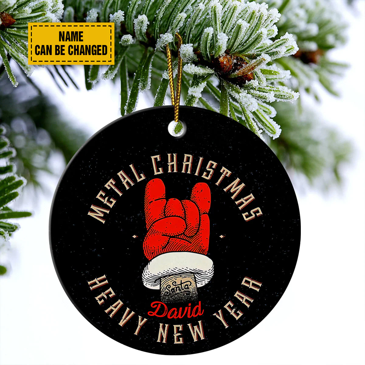 Personalized Ceramic Christmas Ornament - Metal Christmas Heavy New Year Ceramic Ornament, Perfect Gift For Christmas, Holiday Decor - Image 2