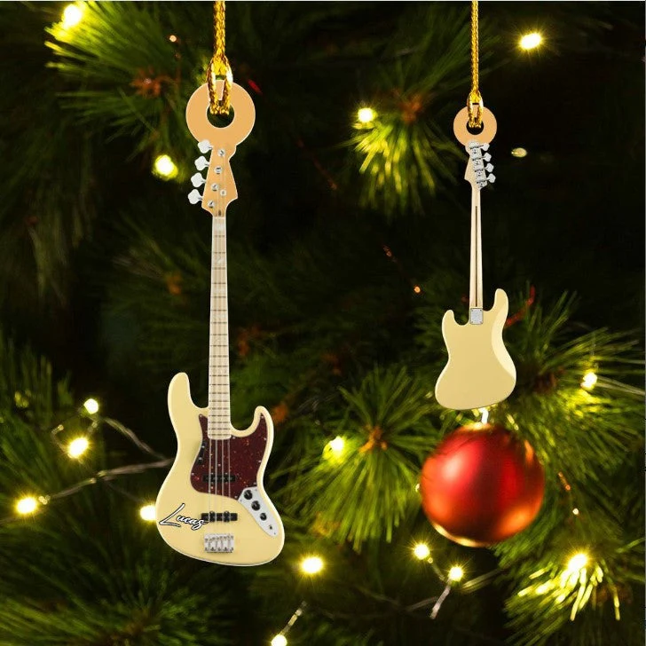 Personalized Classic Guitar Custom Name Christmas Acrylic Keychain Custom Shape For Guitar Players - Image 9