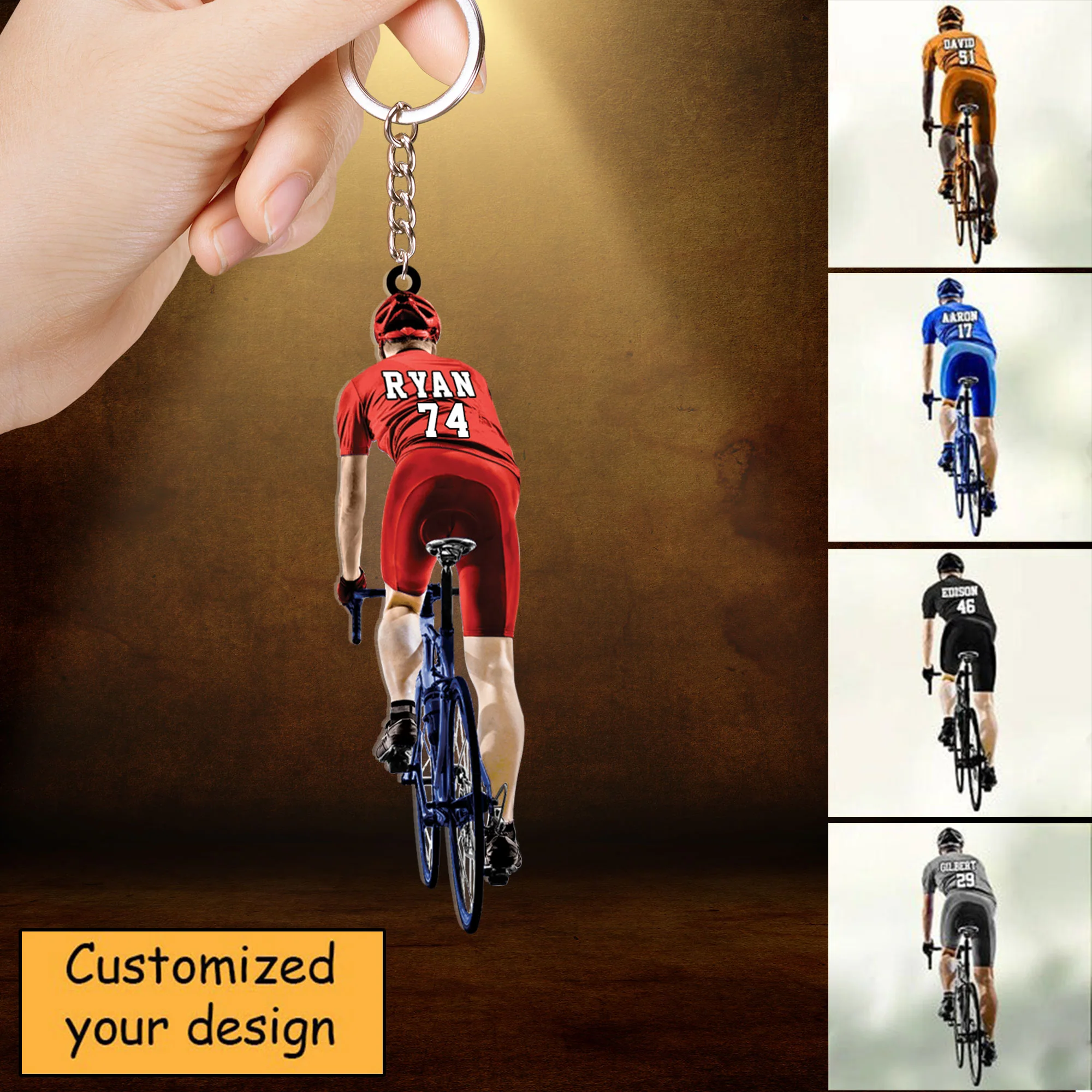 Personalized Cyclist, Bike Riding Car Ornament, Gift For Cyclists - Personalized Car Ornament Christmas Decor - Image 3