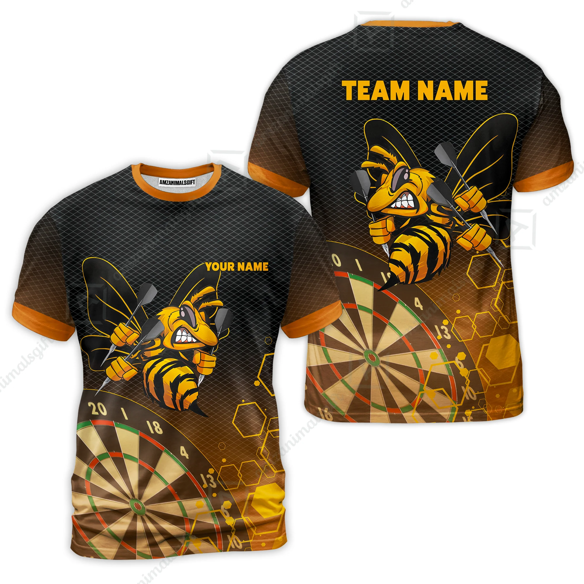 Personalized Darts Men Polo Shirt, Darts And Bee Customized Polo Shirt, Perfect Outfits For Darts Players, Darts Team - Image 6