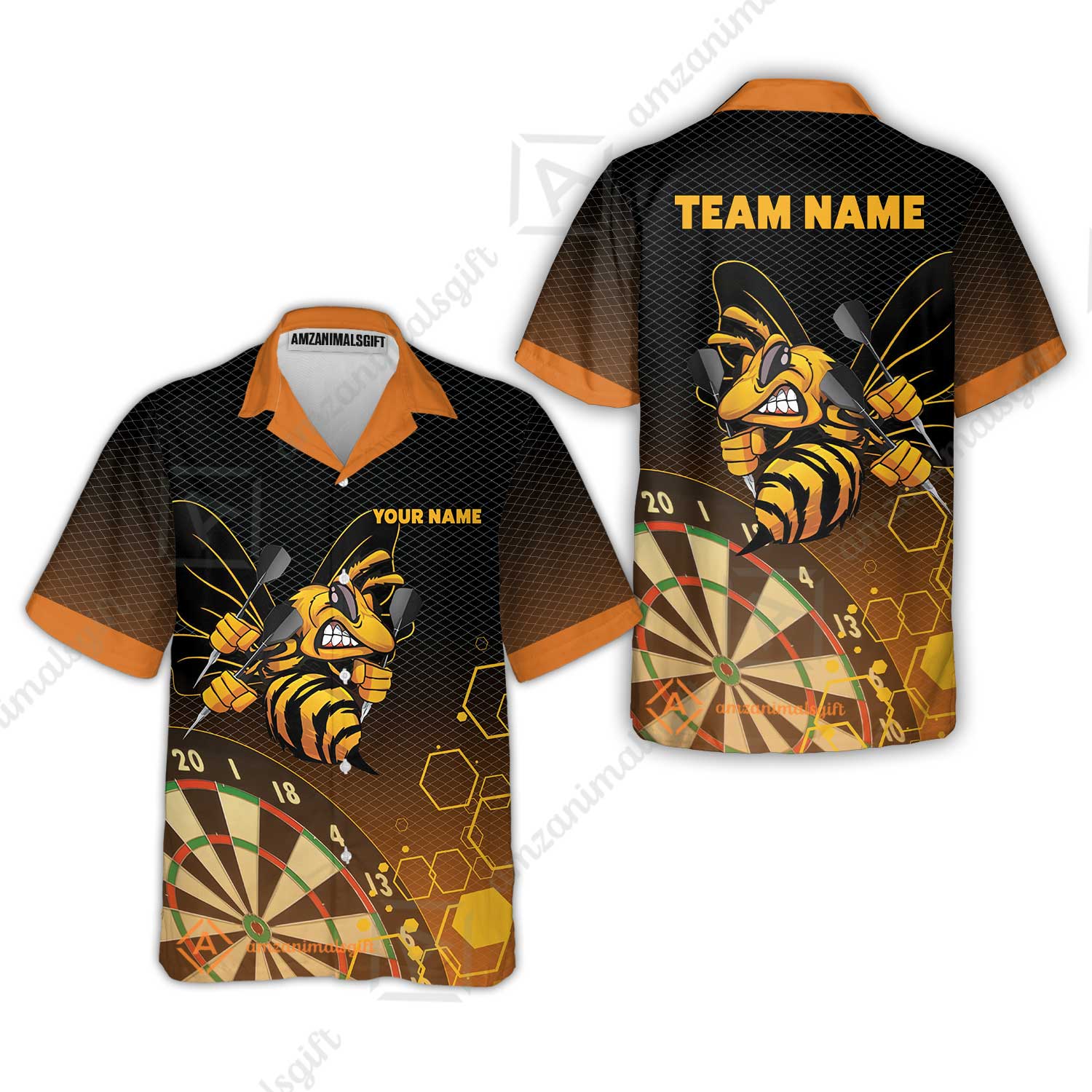 Personalized Darts Men Polo Shirt, Darts And Bee Customized Polo Shirt, Perfect Outfits For Darts Players, Darts Team - Image 7