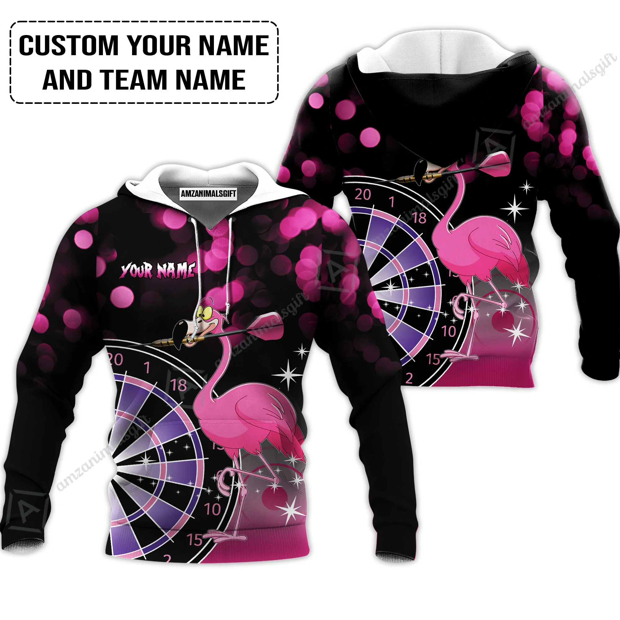 Personalized Darts Polo Shirt, Darts And Flamingo Customized Polo Shirt, Perfect Outfits For Darts Players, Darts Team - Image 7