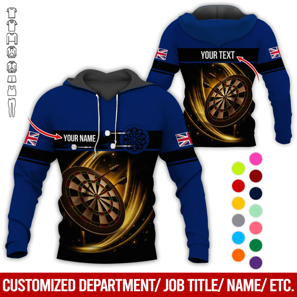 Personalized Darts Premium Hoodie, Custom National Flag Hoodie For Men & Women, Perfect Gift For Darts Lovers, Friend, Family - Image 9