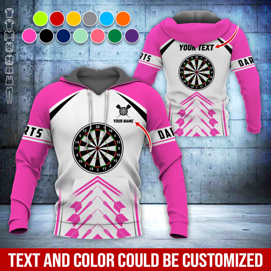 Personalized Darts Premium Hoodie, Dartsboards Pattern Hoodie White For Men & Women, Perfect Gift For Darts Lovers, Darts Player - Image 11
