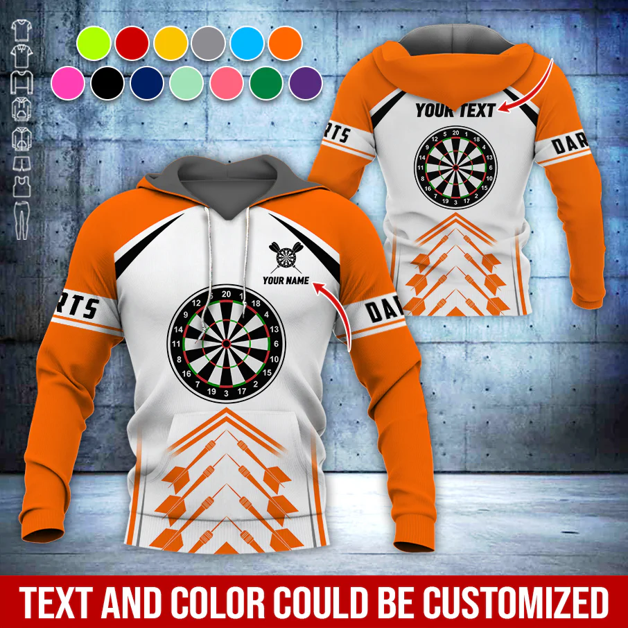 Personalized Darts Premium Hoodie, Dartsboards Pattern Hoodie White For Men & Women, Perfect Gift For Darts Lovers, Darts Player - Image 12