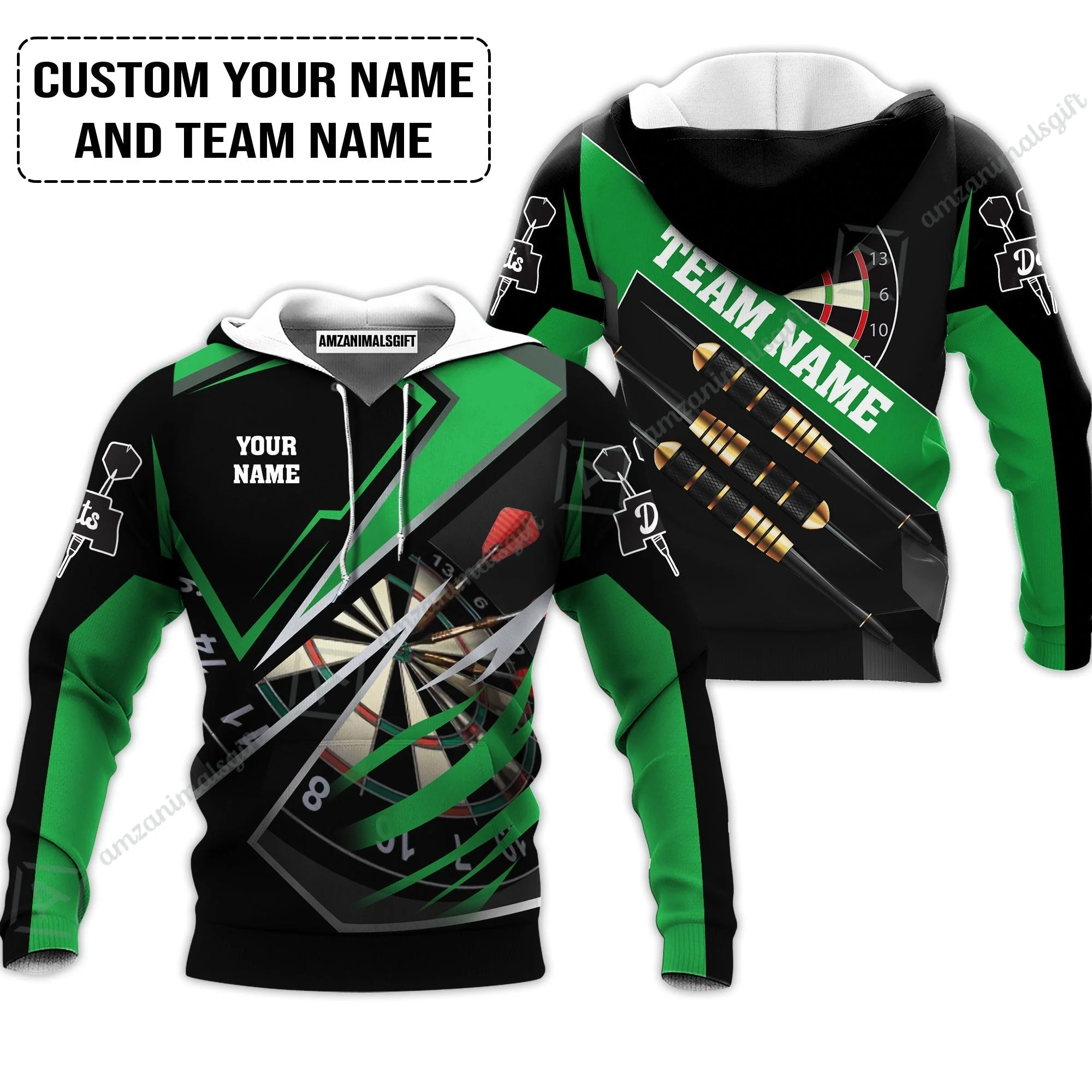 Personalized Darts Sweatshirt - Custom Name & Team Name Darts Sweatshirt - Image 3