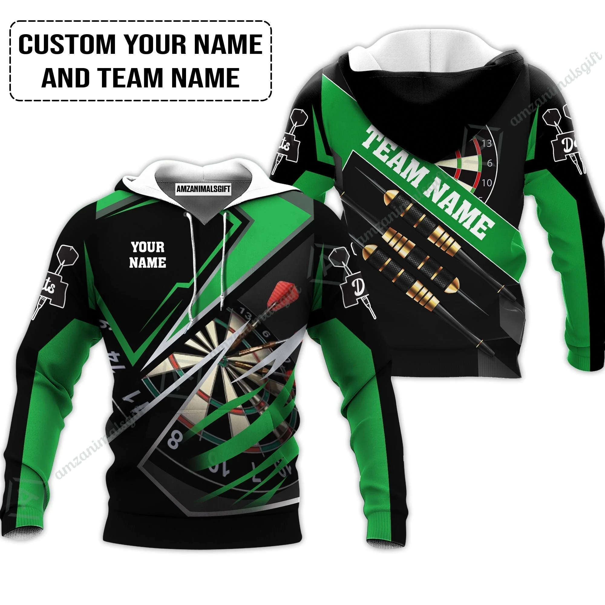 Personalized Darts T-Shirt - Custom Name & Team Name Darts T-Shirt - Image 5