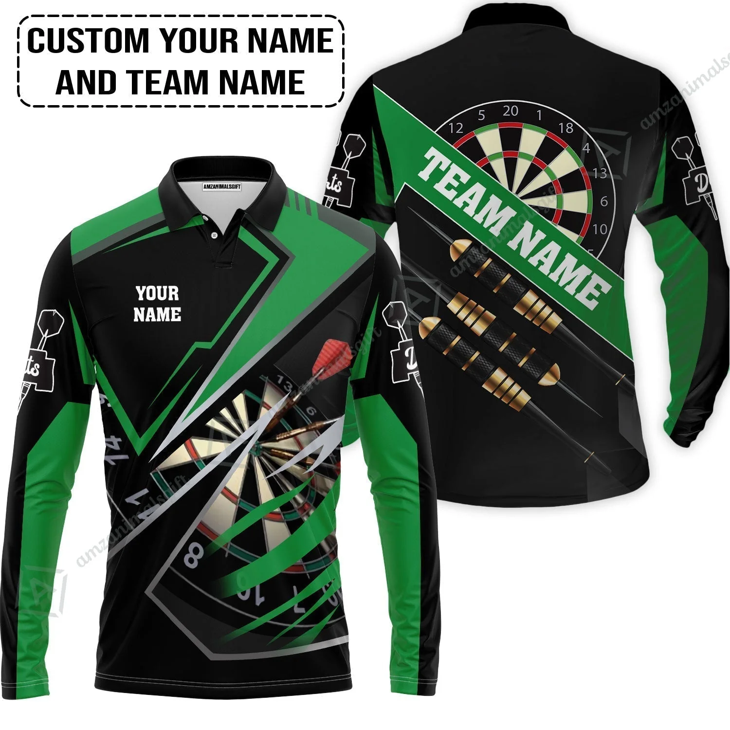 Personalized Darts T-Shirt - Custom Name & Team Name Darts T-Shirt - Image 7