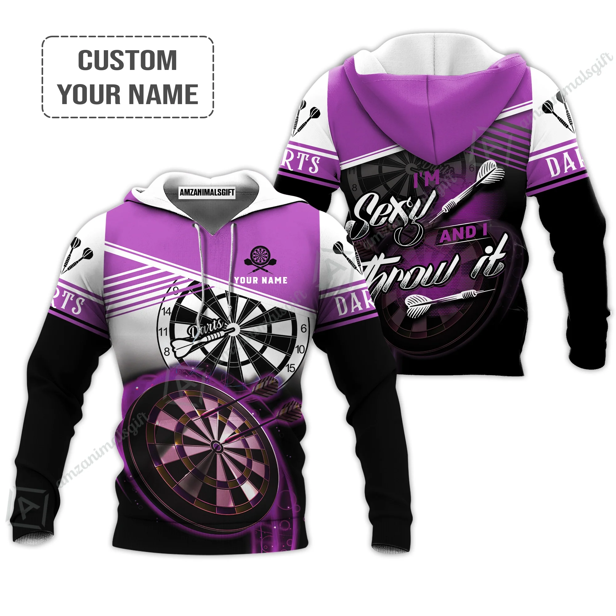 Personalized Darts Women Polo Shirt, Darts Purple Color Customized Polo Shirt I'm Sexy And I Throw It, Outfits For Darts Players, Darts Team - Image 8