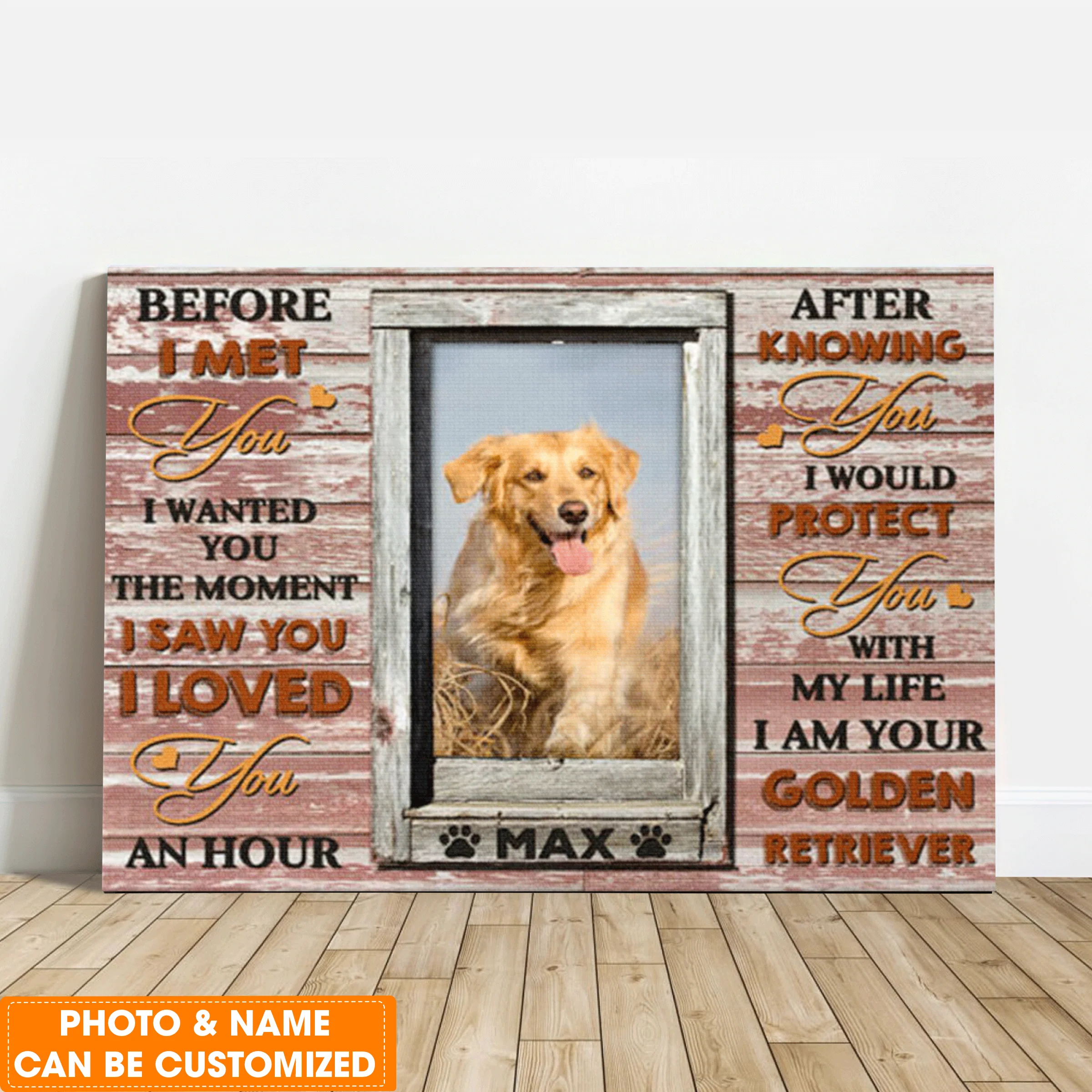 Personalized Dog Canvas, Custom Dog Gifts Before I Met You I Love You Canvas, Perfect Gift For Dog Lovers, Friend, Family - Image 2
