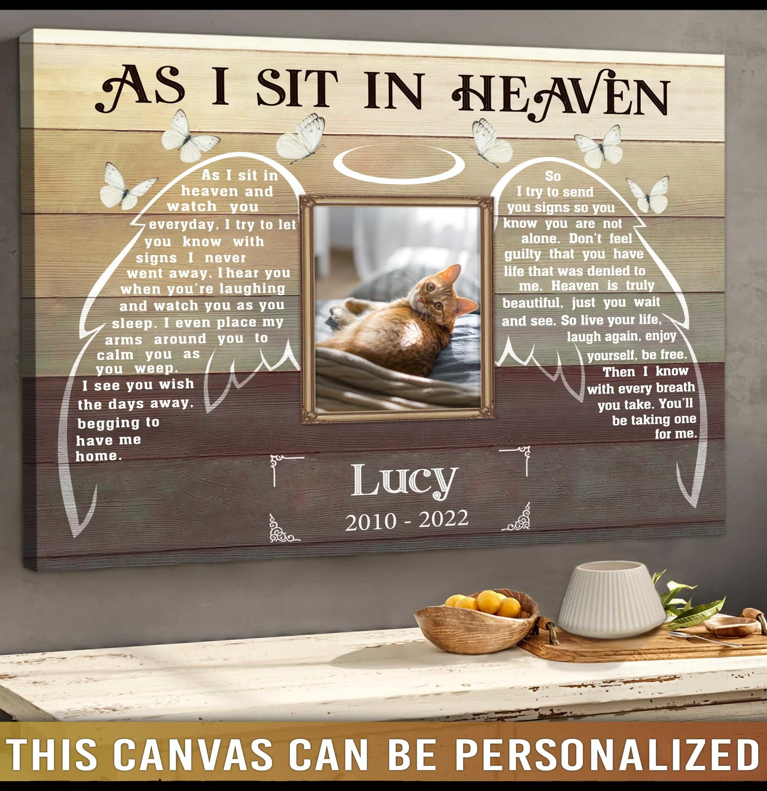 Personalized Dog Landscape Canvas, As I Sit In Heaven Canvas, Custom Photo & Name Dog Canvas, Perfect Gift For Dog Lovers, Friends, Family - Image 4