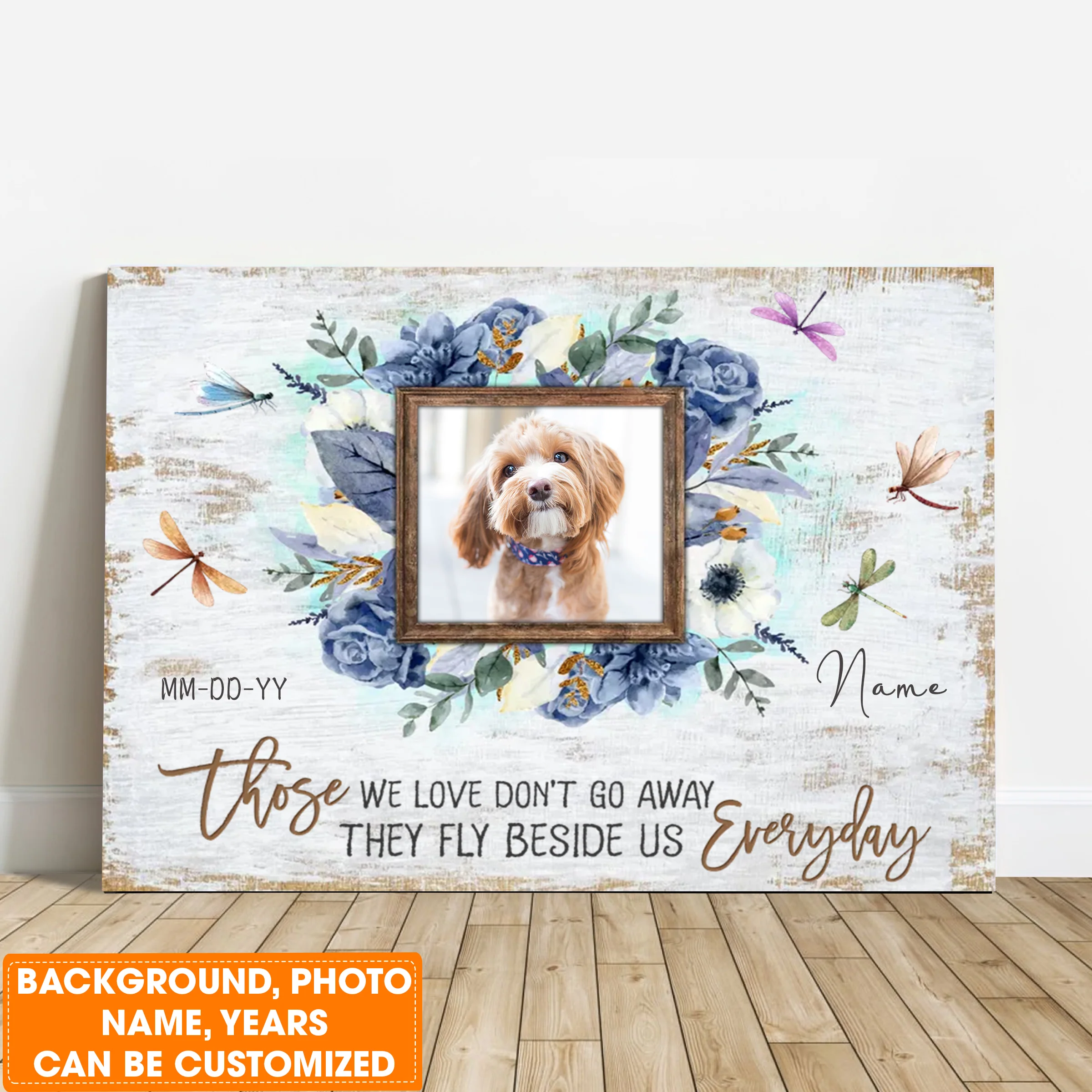 Personalized Dog Landscape Canvas, Custom Gift For Someone Who Lost A Pet Dog Memorial Gift Canvas Print, Perfect Gift For Dog Lovers, Friends, Family - Image 4