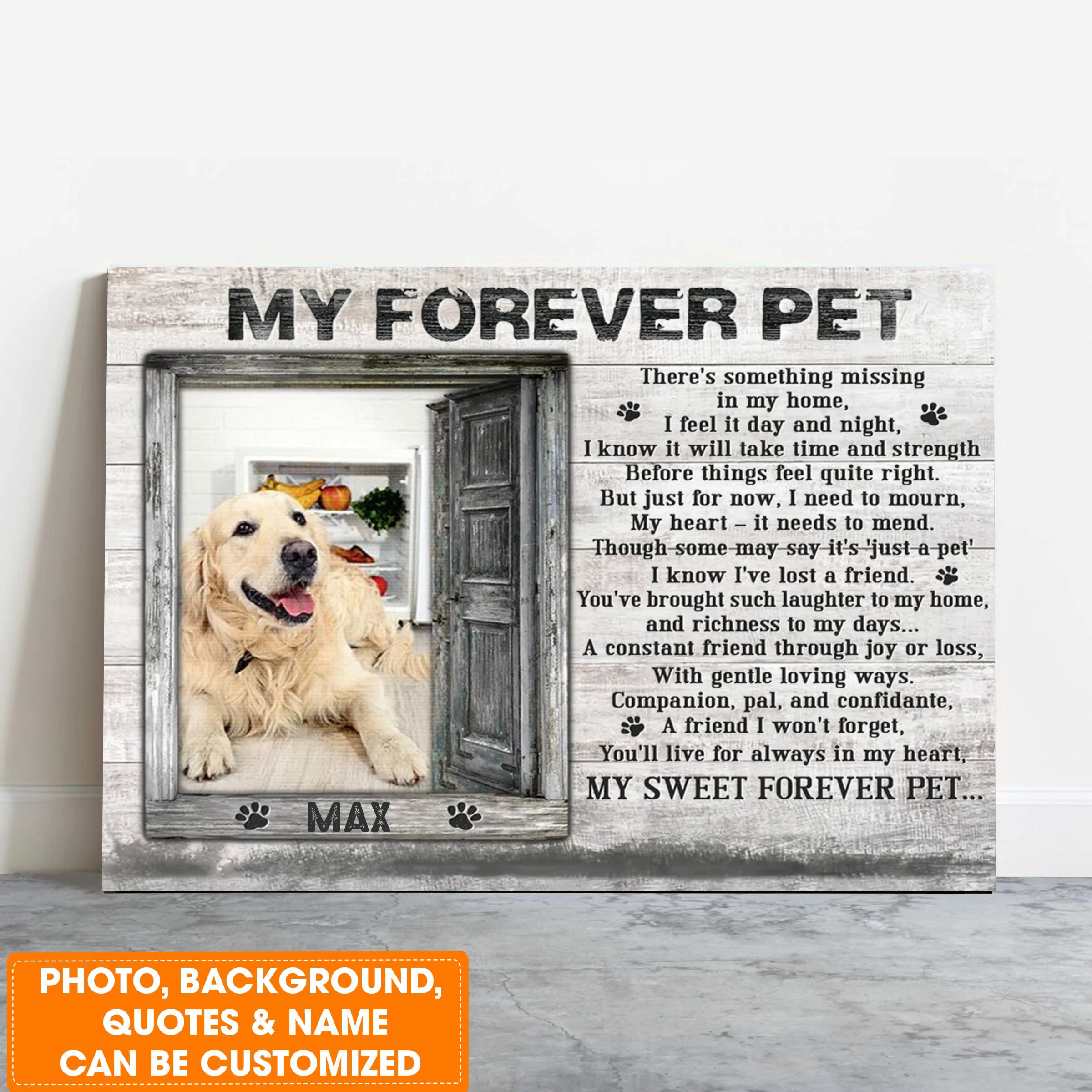 Personalized Dog Landscape Canvas, Custom Pet Gifts In Loving Memory, Perfect Gift For Dog Lovers, Friends, Family - Image 5