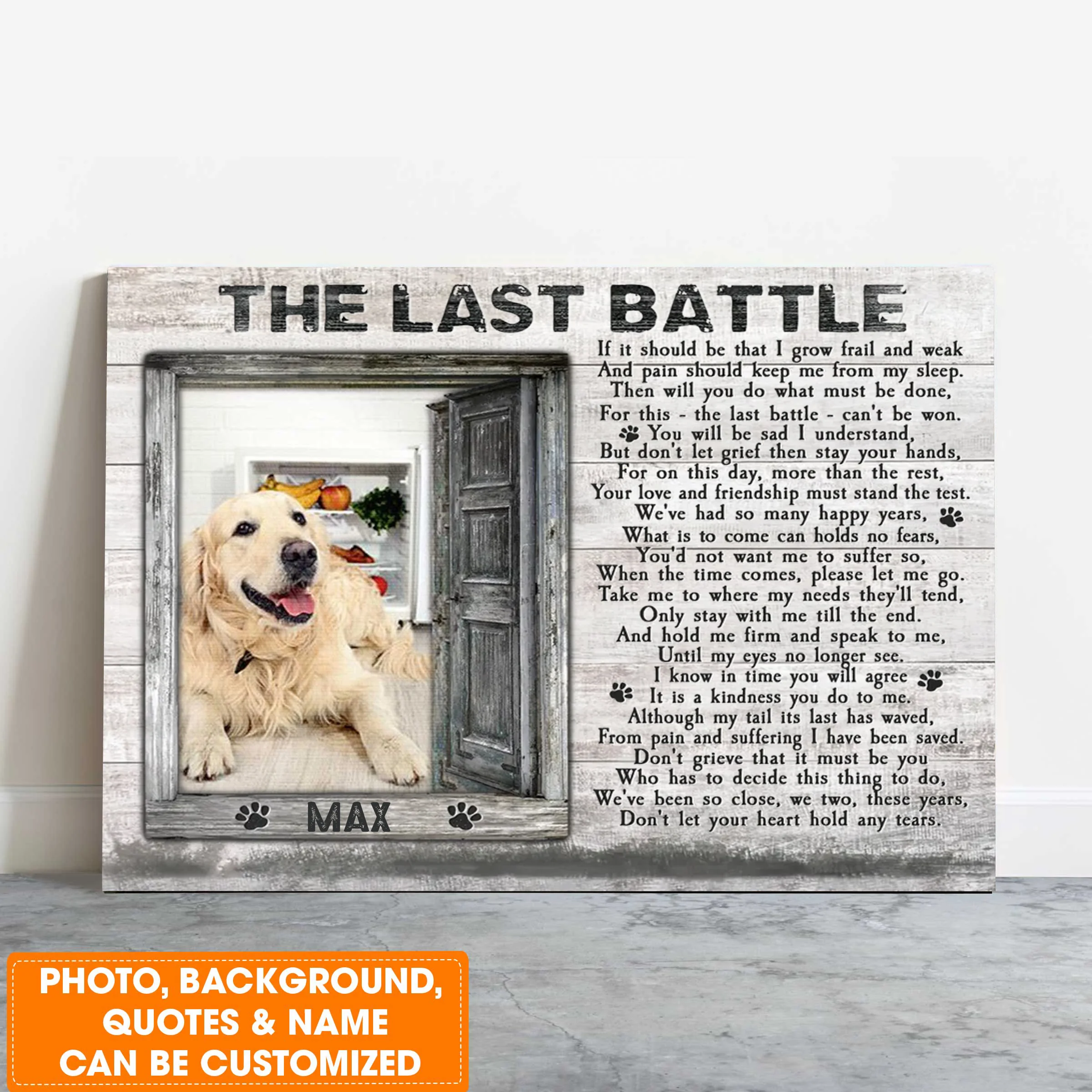 Personalized Dog Landscape Canvas, Custom Pet Gifts In Loving Memory, Perfect Gift For Dog Lovers, Friends, Family - Image 6
