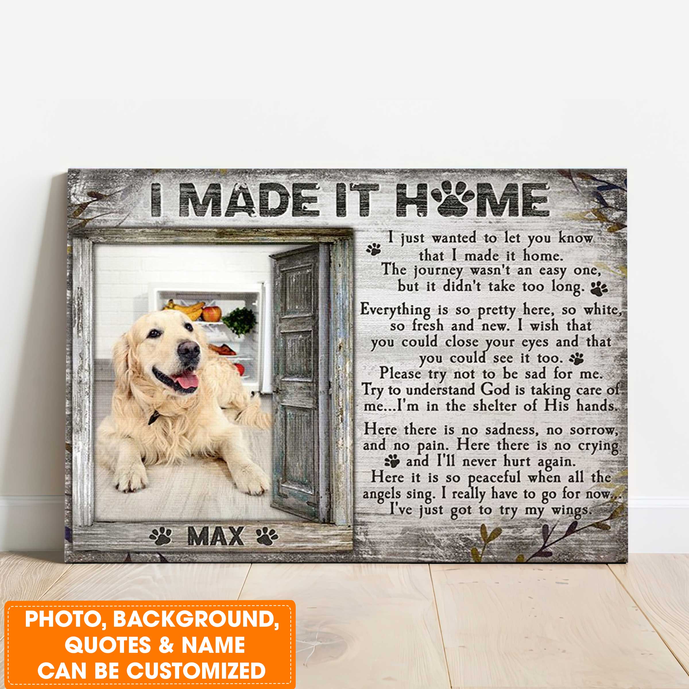 Personalized Dog Landscape Canvas, Custom Pet Gifts In Loving Memory, Perfect Gift For Dog Lovers, Friends, Family - Image 8