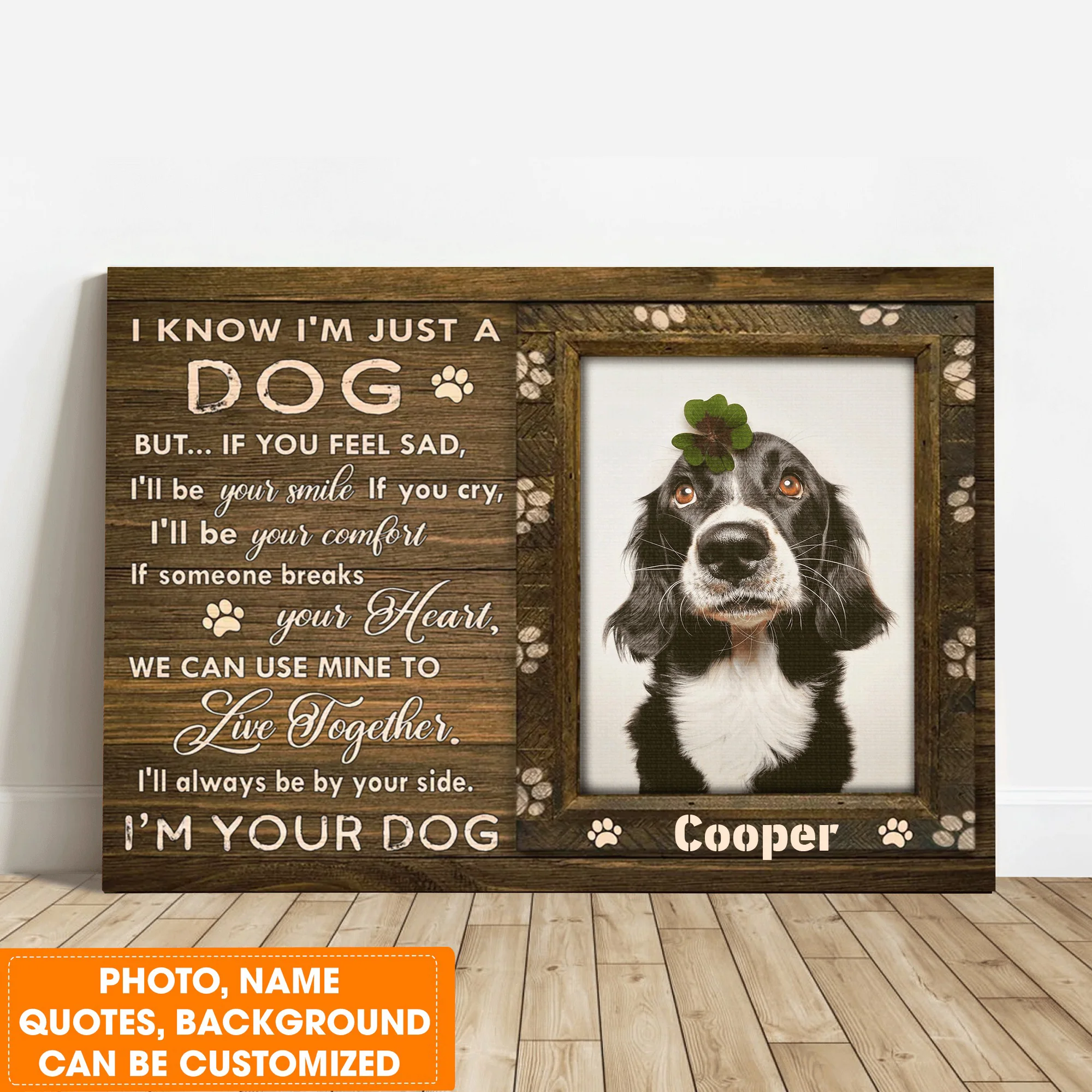 Personalized Dog Landscape Canvas, Custom Pet Photo, Beautiful Pawprints Dog Canvas, Perfect Gift For Dog Lovers, Friend, Family - Image 10