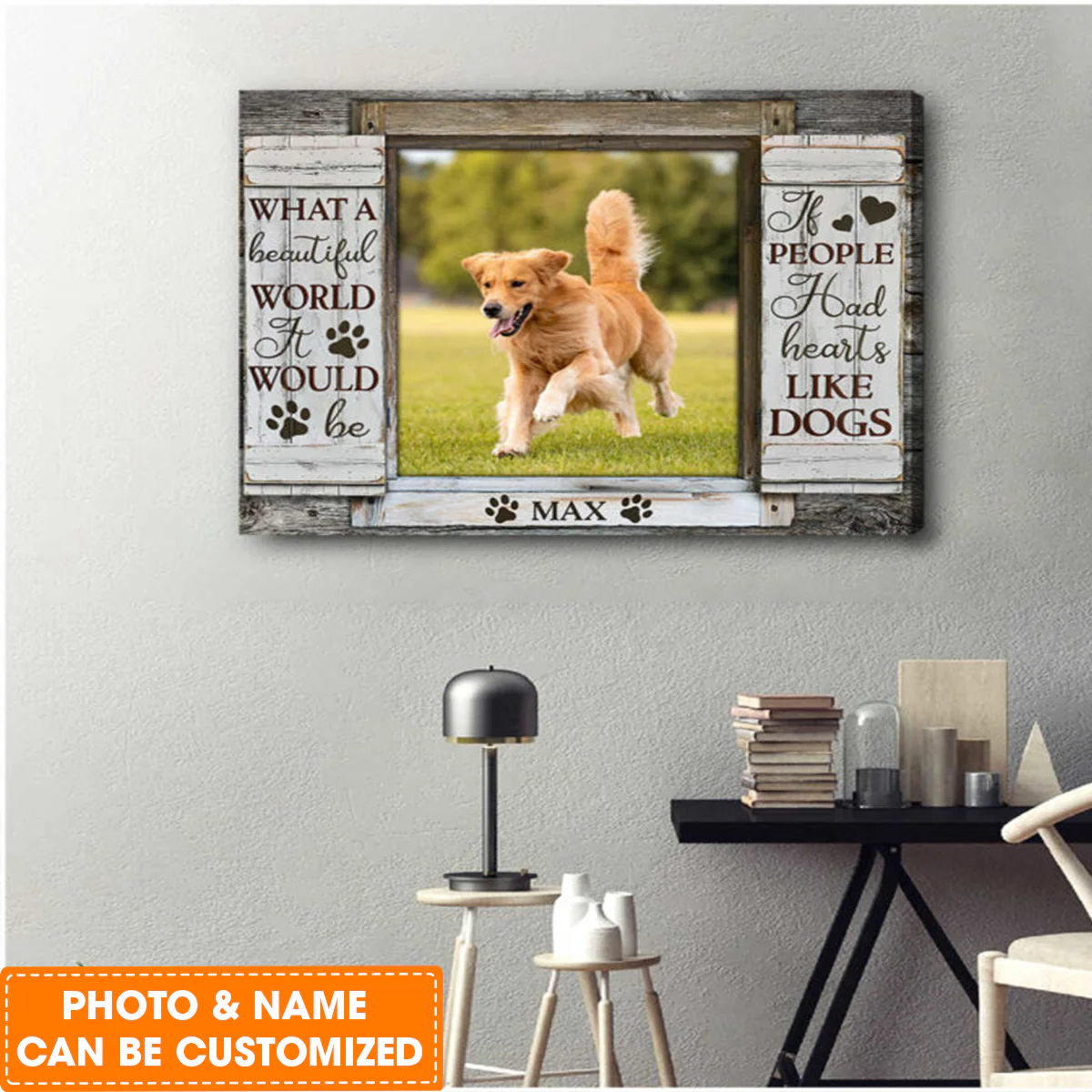 Personalized Dog Landscape Canvas, Custom Pet Photo If people had hearts like dogs Canvas, Perfect Gift For Dog Lovers, Friend, Family - Image 3